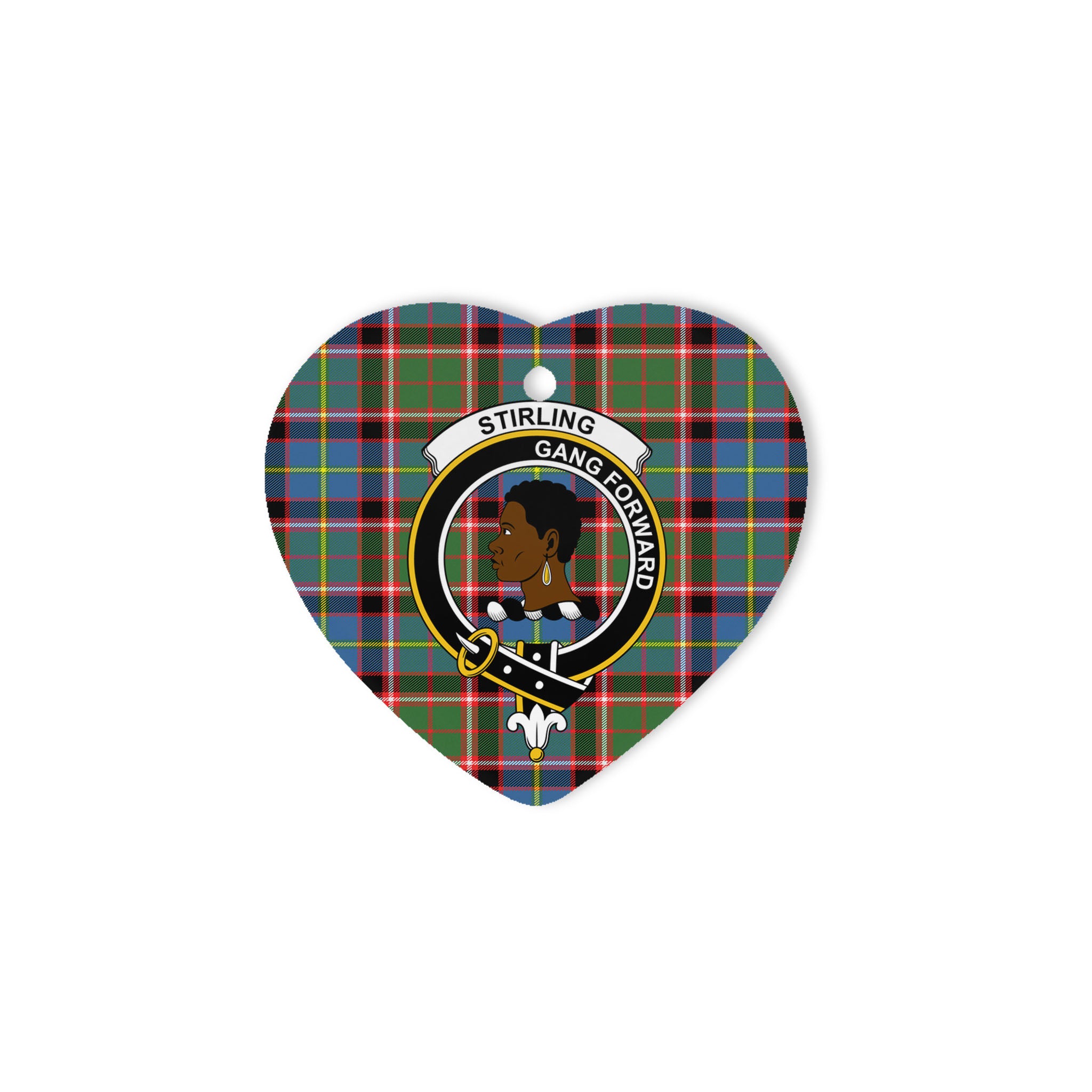 Stirling Of Keir Scottish Clan Plaid Ornament Gift. Christmas Tree Ornament Stirling Of Keir Clan Tartan Ornament Great Christmas Ornaments Gift Heart Ornament