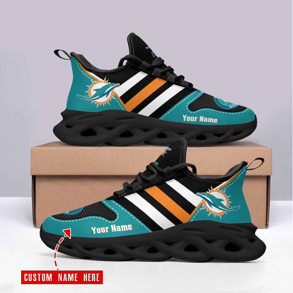 Miami Dolphins Personalized Yezy Running Sneakers Bg426