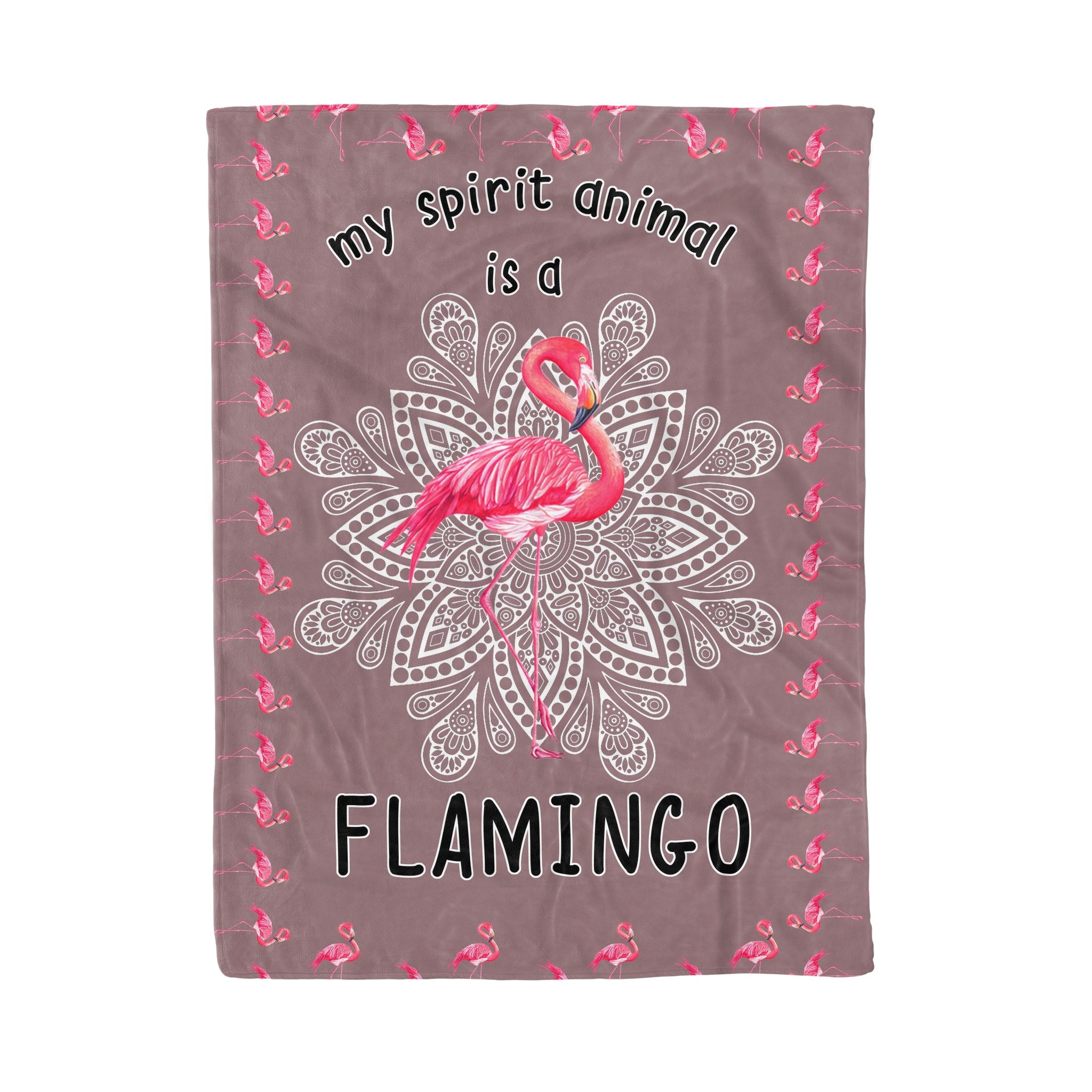 Spirit animal flamingo – Fleece Blanket, Gift for you, gift for her, gift for him, gift for Flamingo lover