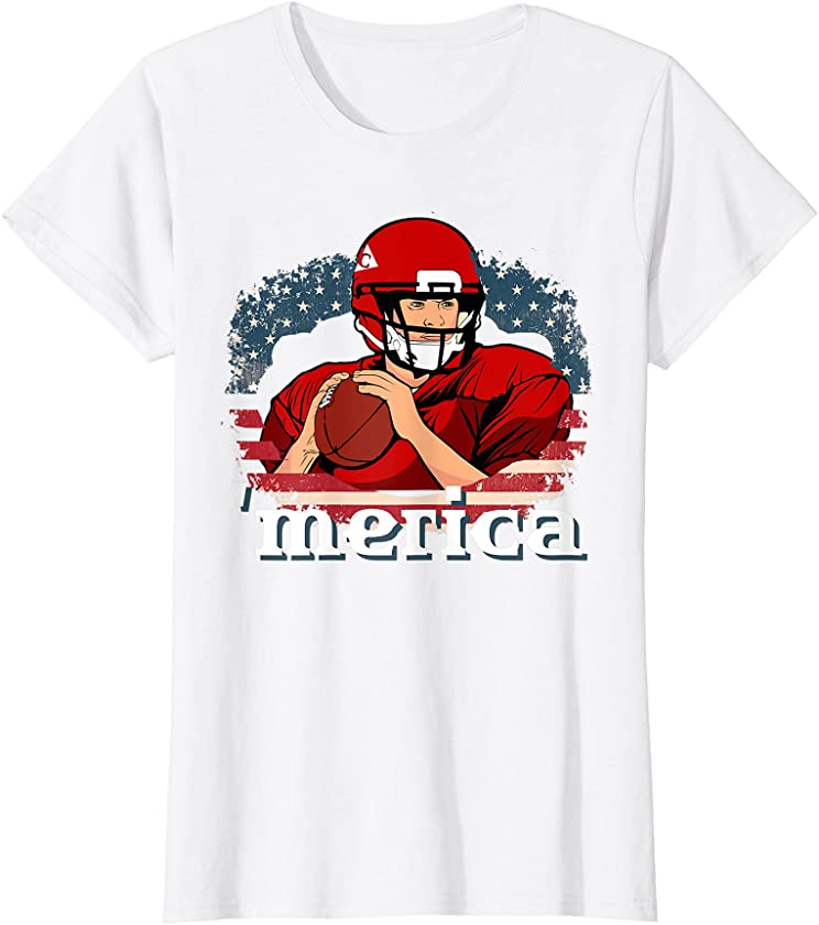 4th of July KC BBQ Football Vintage Retro Independence Day T-Shirt