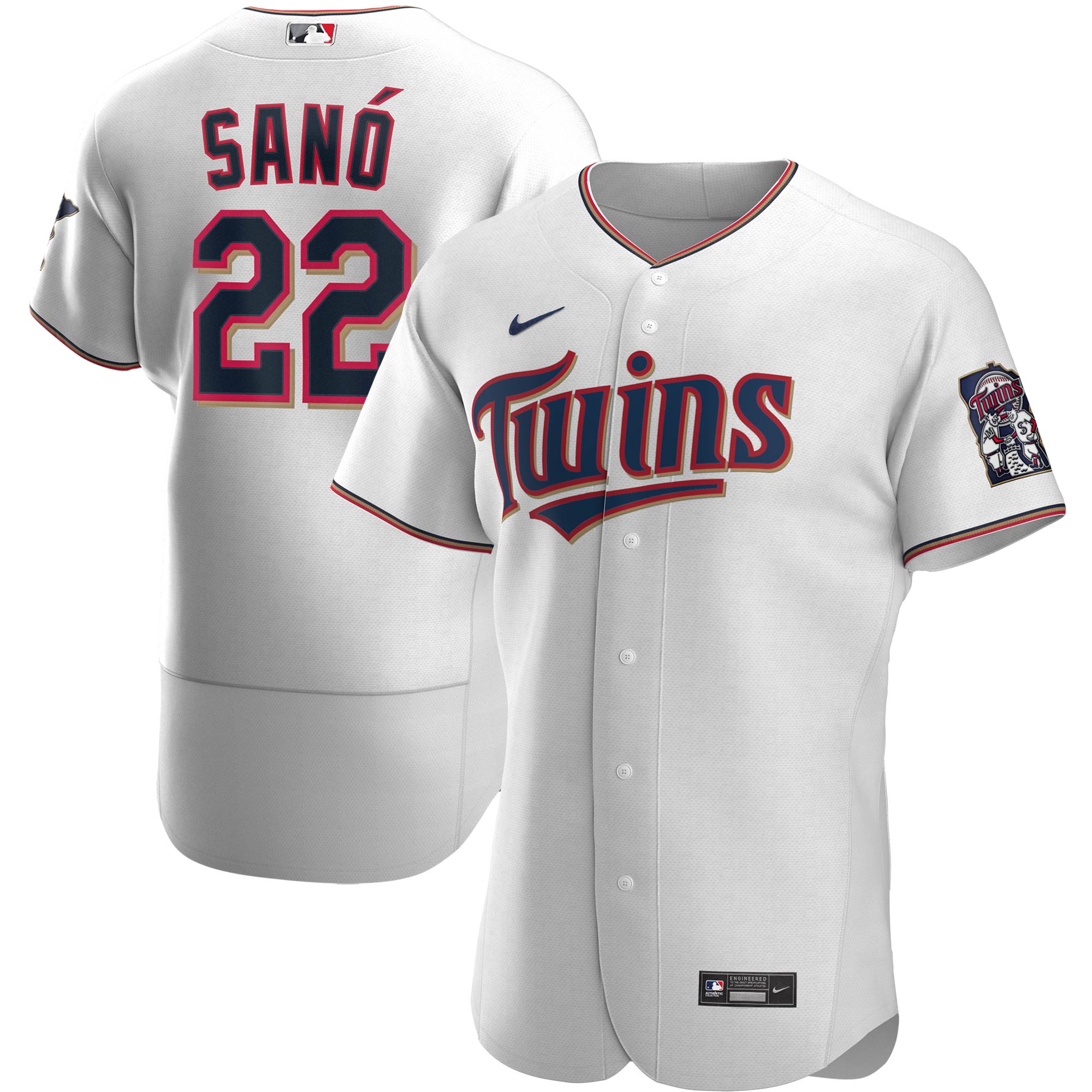 Miguel Sano Minnesota Twins Home Authentic Player Jersey – White