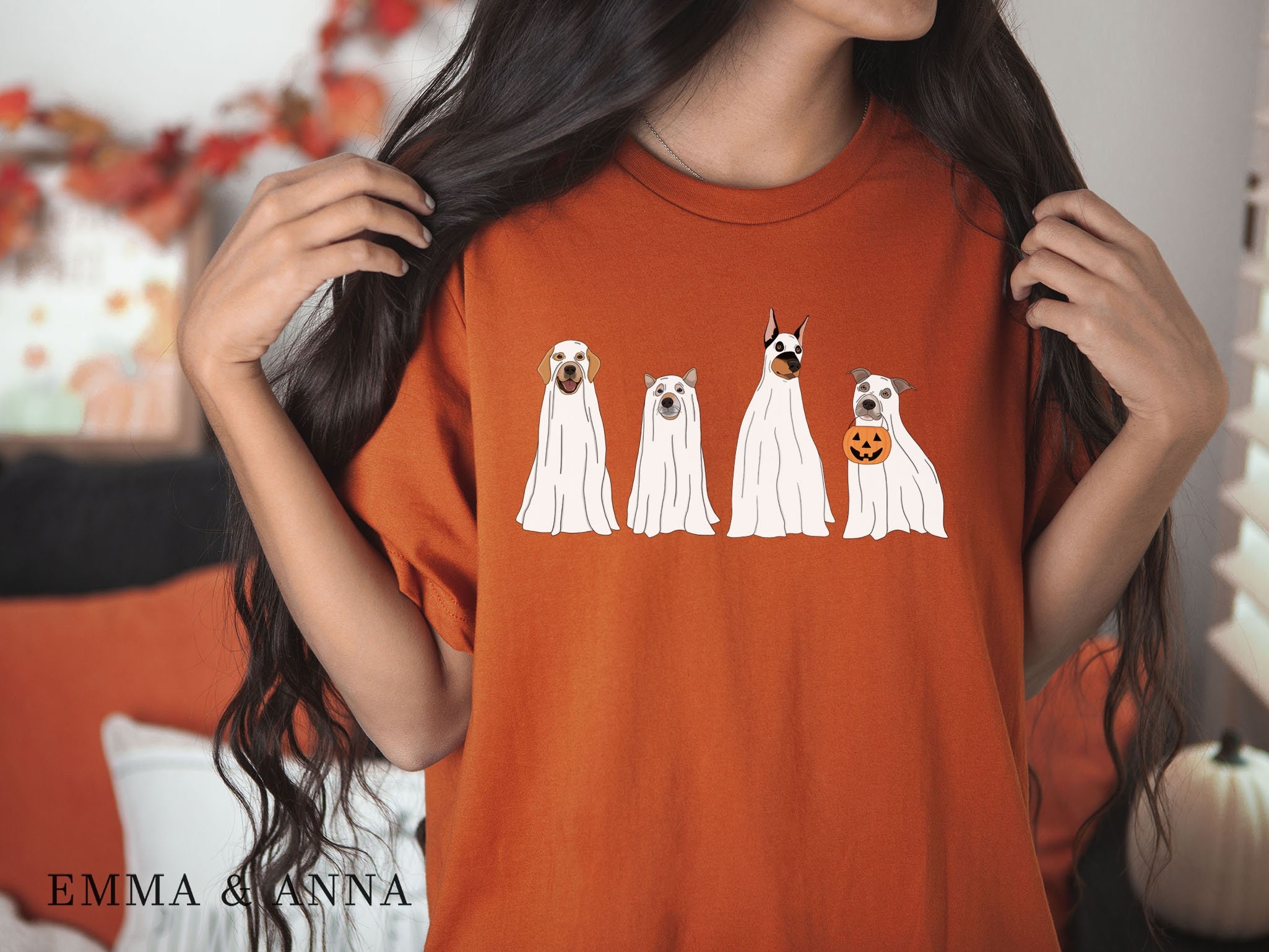 Halloween Shirt, Halloween T-Shirt, Halloween Dog Shirt, Dog Lovers Shirt, Fall Shirts, Ghost Shirt, Ghost Dog Shirt, Trick or Treat Shirt It Girl Halloween Costumes