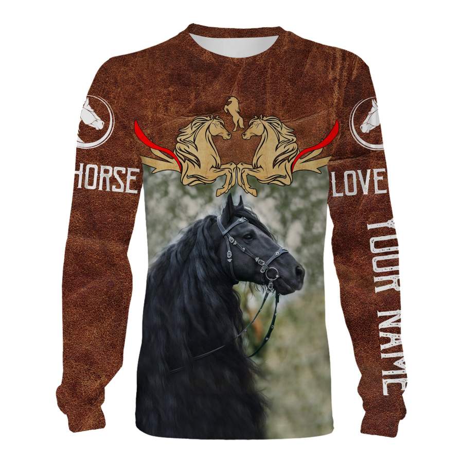 Friesian Horse Custom Name 3D All over print shirts – Best gift for horse lovers Men, Women and Kid – NQS723