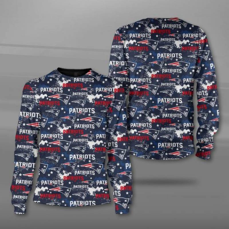 Men / Women New England Patriots All Over Print 3D Sweatshirt, New England Patriots All Over Print Logo Patriots Sweatshirt