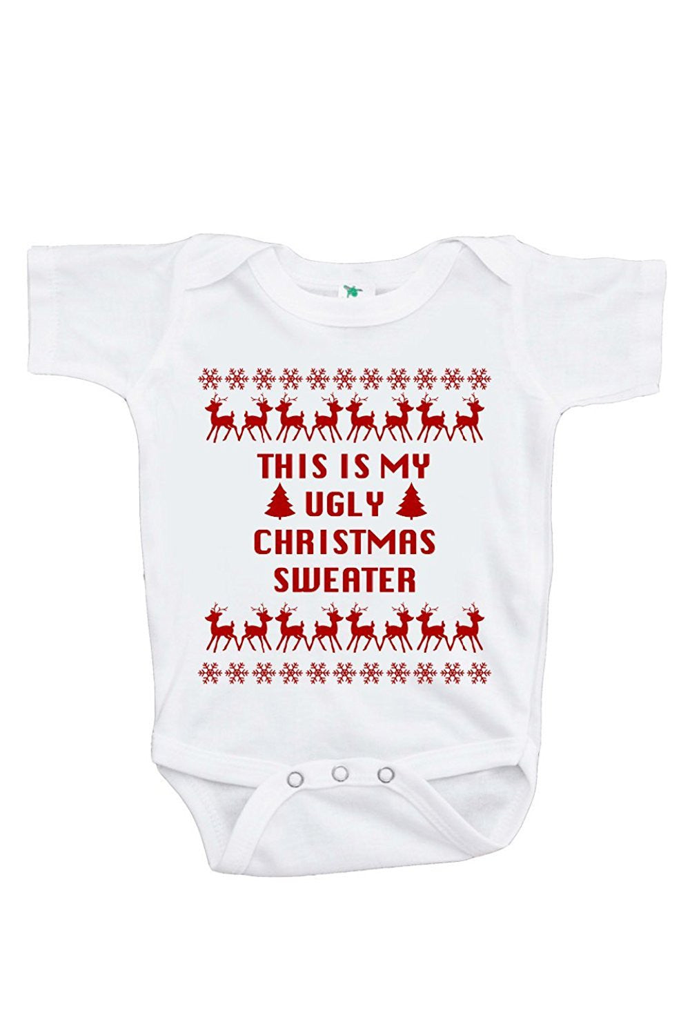 7 Ate 9 Apparel Unisex Baby This Is My Ugly Christmas Sweater Christmas Onepiece