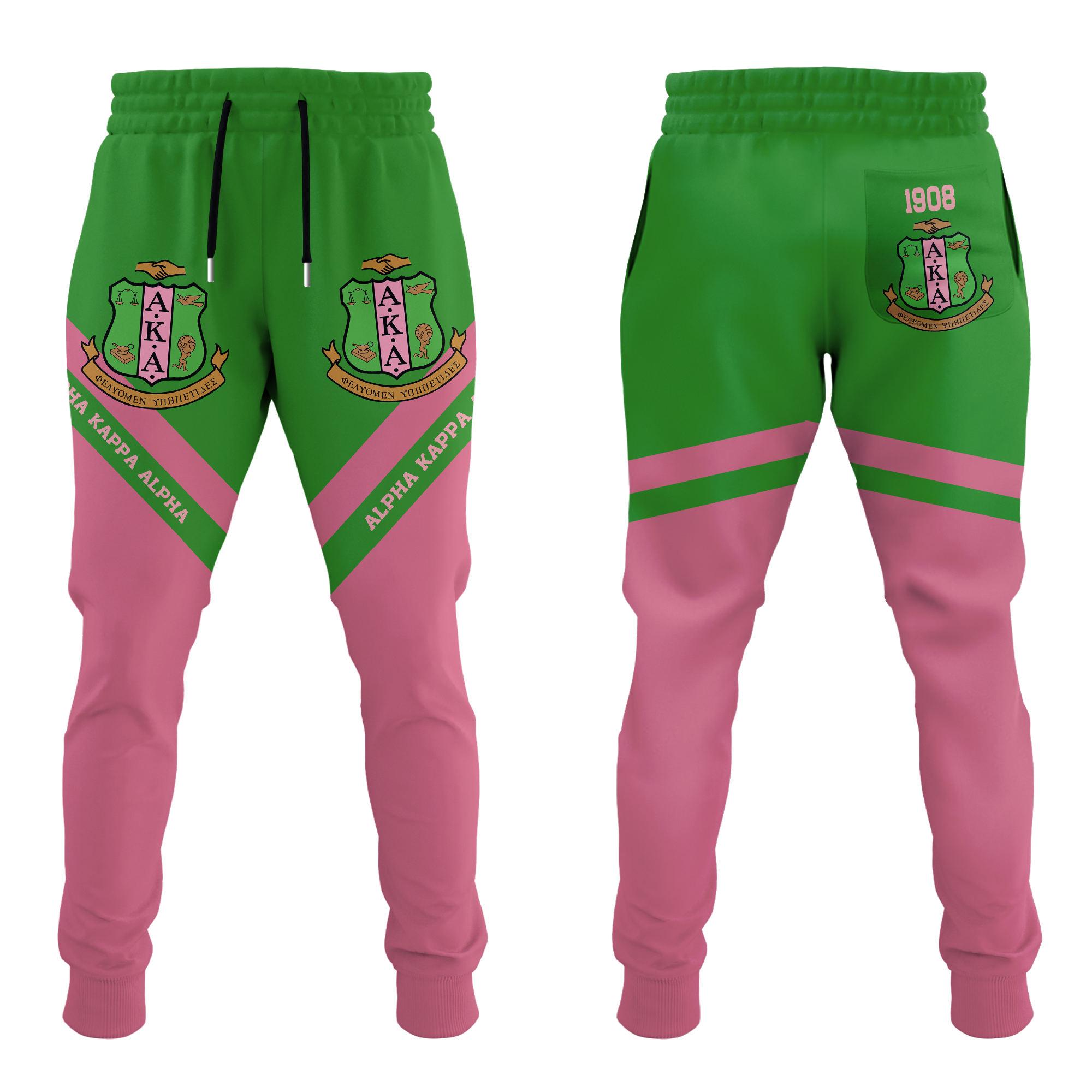 Alpha Kappa Alpha Aka Hoodie Tech Style Jogger Pants