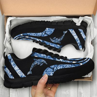 Dolphin Pattern Sneakers Shoes