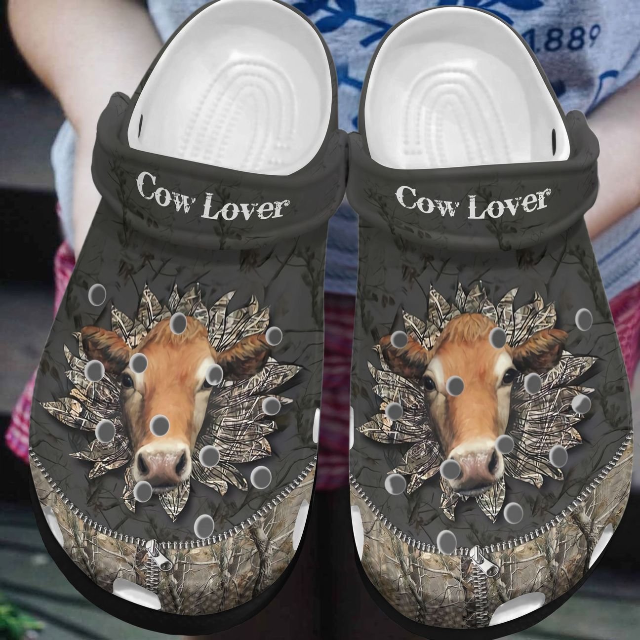 Cow Personalized Clog, Custom Name, Text, Color, Number Fashion Style For Women, Men, Kid, Print 3D Cow Lover