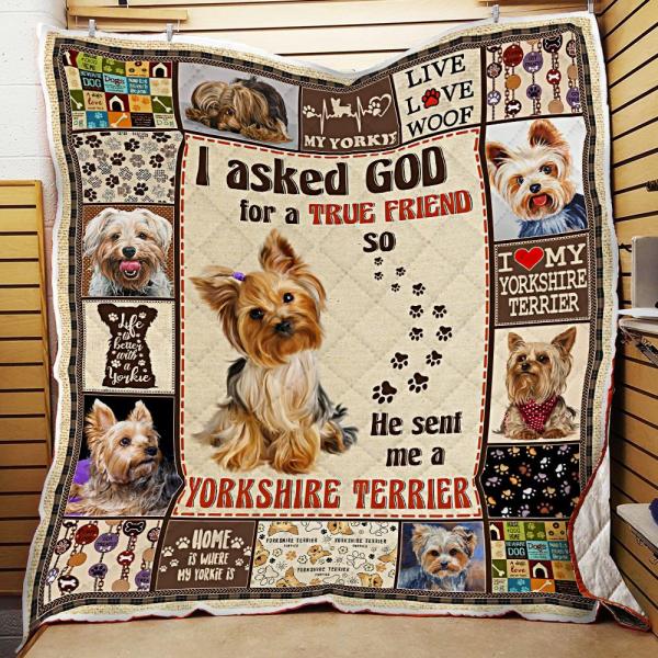 God Sent Me A Yorkshire Terrier Blanket, Dog Blanket