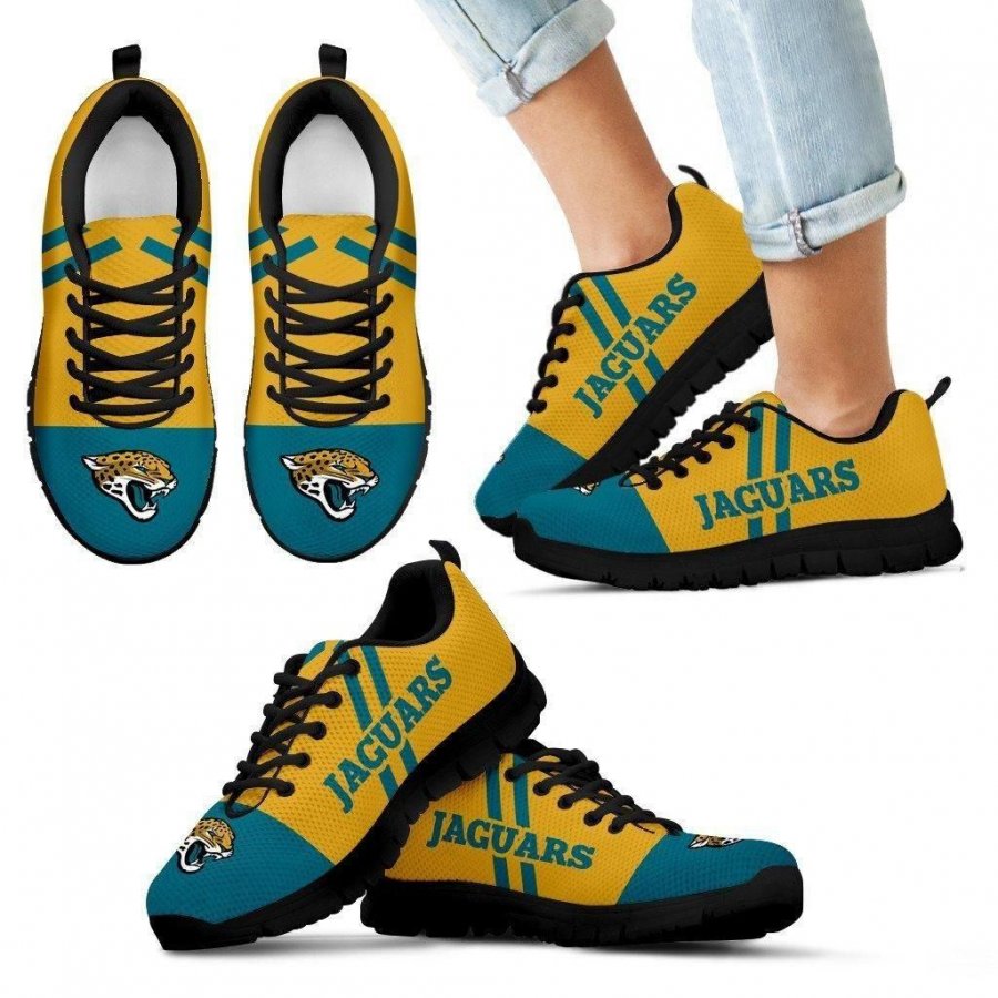 Line Stripe Logo Bottom Jacksonville Jaguars Sneakers #831