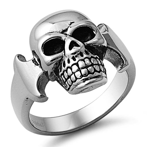 Stainless Steel Plain Skull Ring – Skull Art Prints