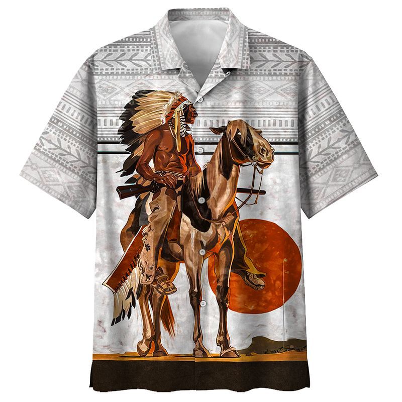 Indigenous White Awesome Design Unisex Hawaii Shirt For Men And Women Ha21138