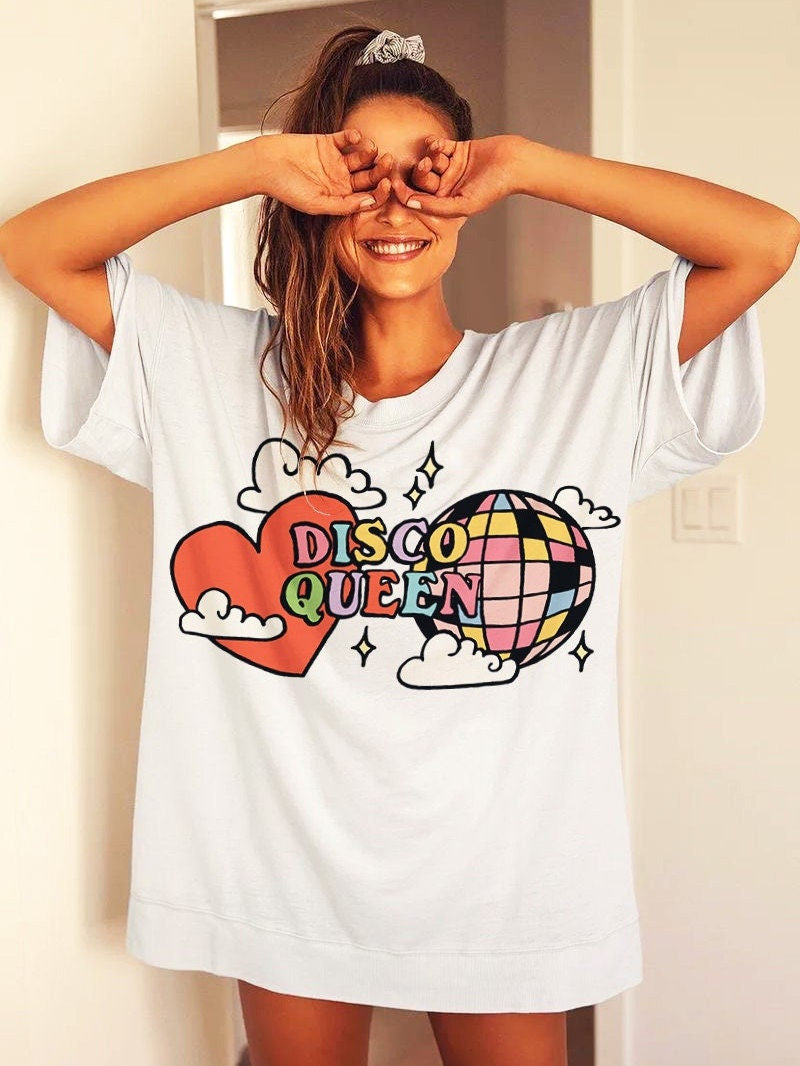 Groovy Disco T shirt, 80s Aesthetic Graphic Retro Tee, Trendy 70s tumblr Pinterest tshirt, VSCO girl tee, Cosy Summer Shirt, UNISEX