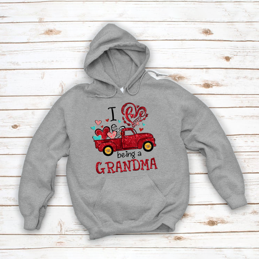 I Love Being A Grandma Valentine, Happy Valentine’S Day Hoodie