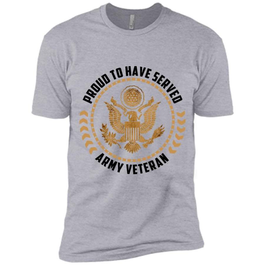 Proud To Have Served Army Veteran W – Canvas Unisex USA Shirt