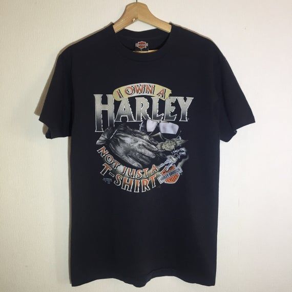 1991 Harley Davidson 3D Emblem vintage t shirt biker tee