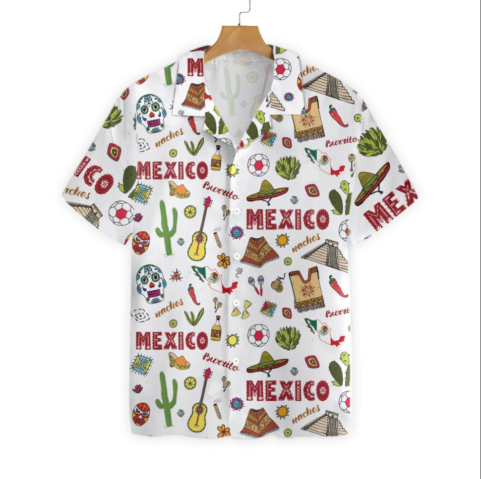 I Love Mexico Doodle Pattern All Over Printed Hawaii Shirt Ha94657