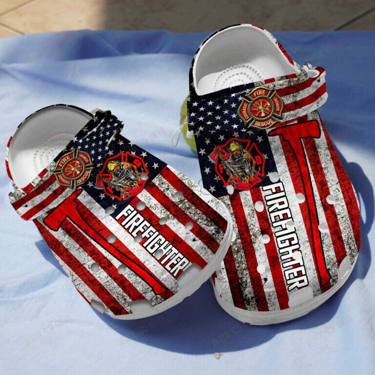 Firefighter Of America Clogs Shoes Gifts For Men Fathers Day