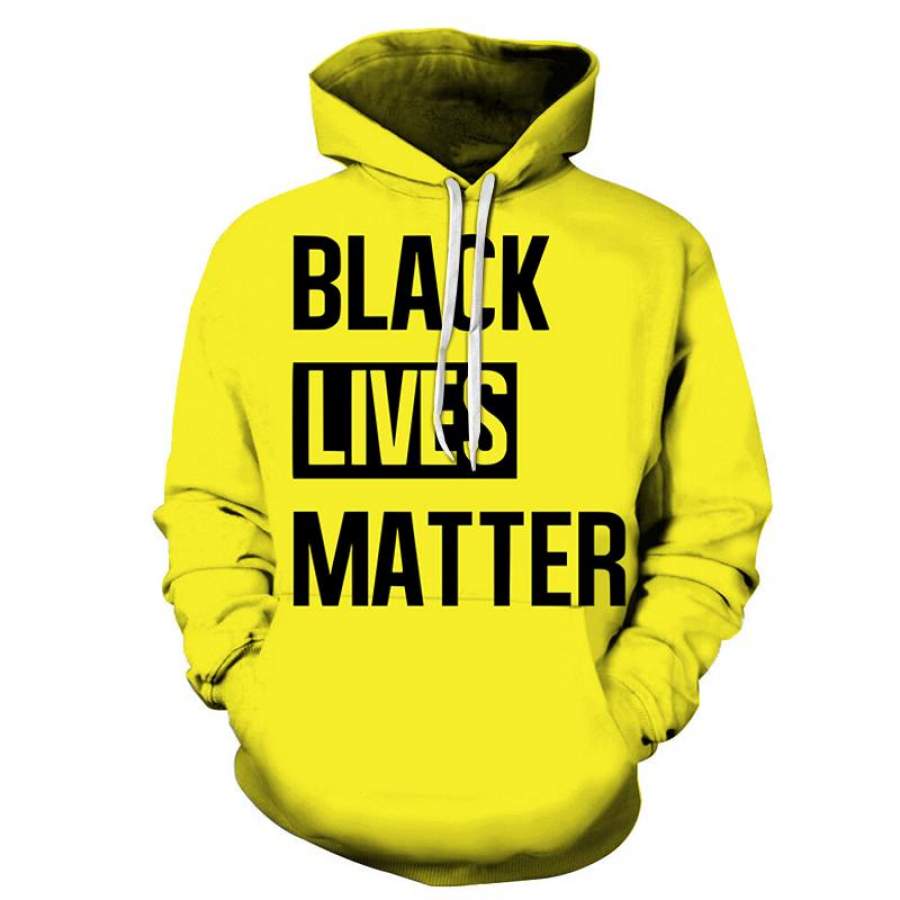 Yellow Black Lives Matter 3D – Sweatshirt, Hoodie, Pullover