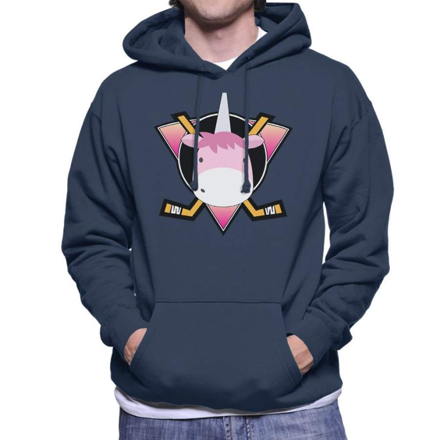 Unicorn Mighty Ducks Logo Mix Men’s Hooded Sweatshirt