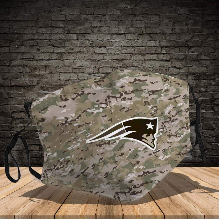 New England Patriots camo   3D Full print !!! Face Shield Cover