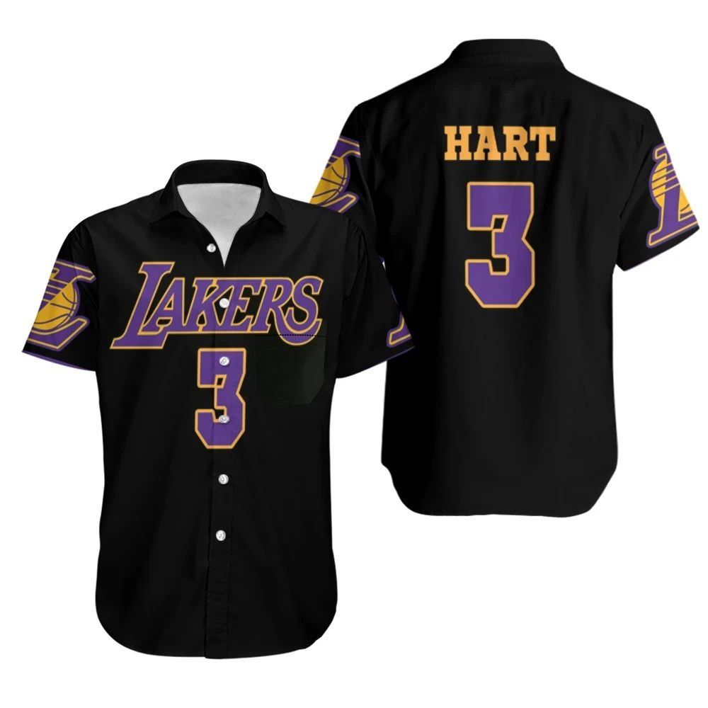 3 Josh Hart Lakers Jersey Inspired Style Hawaiian Shirt Combo Beach