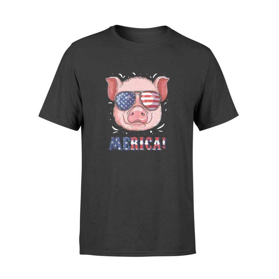 Patriot Day Shirt – 4th of July Patriot Pig Shirt Gifts Men Women Kids USA Flag – Standard T-shirt