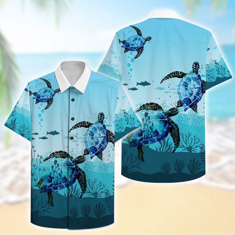 Wild Animal Sea Turtle Printed Hawaii Shirt Ha95984