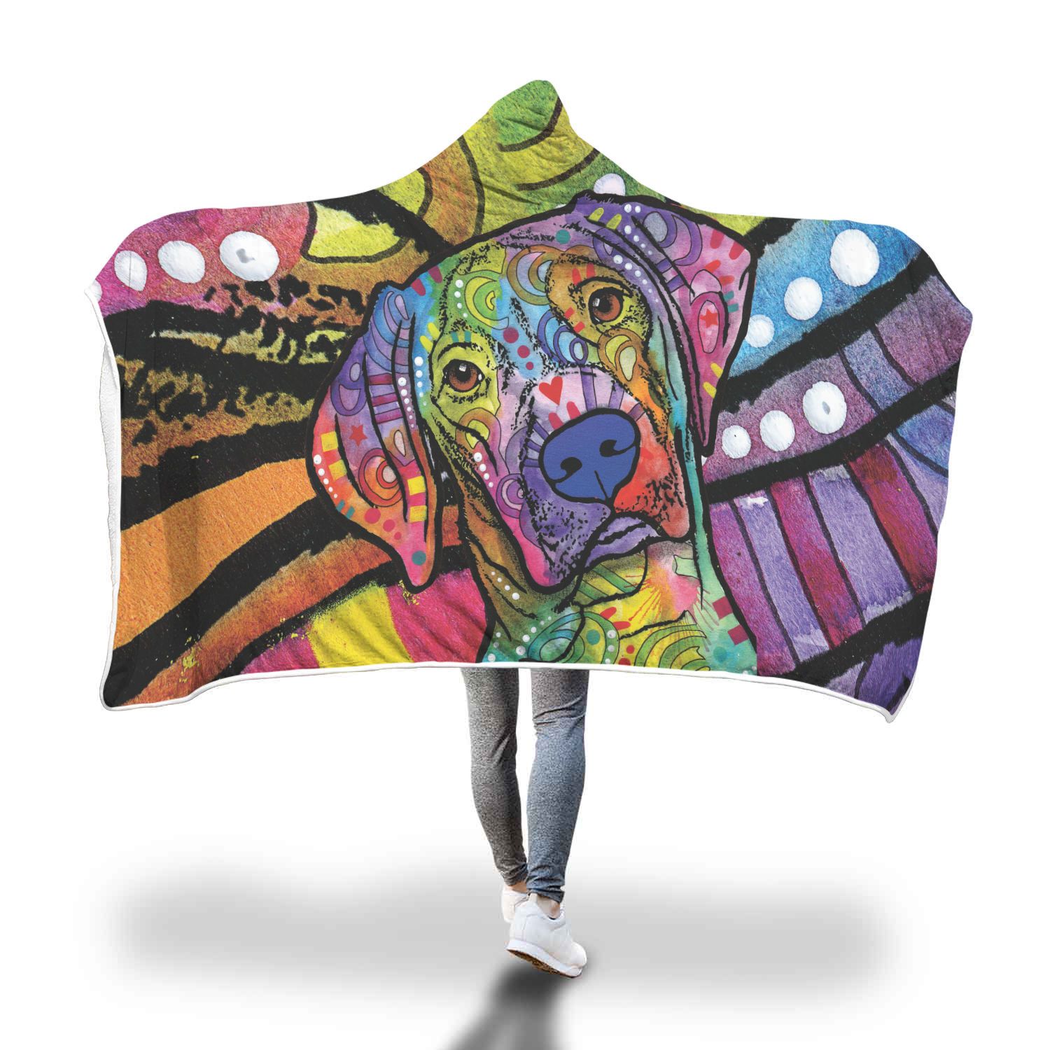 Vizsla Design Hooded Blanket – Dean Russo Art