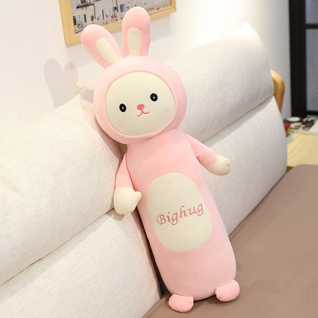 Lovely Cartoon Sleeping Animal Big Hug Soft Plush Long Pillow Doll Gift