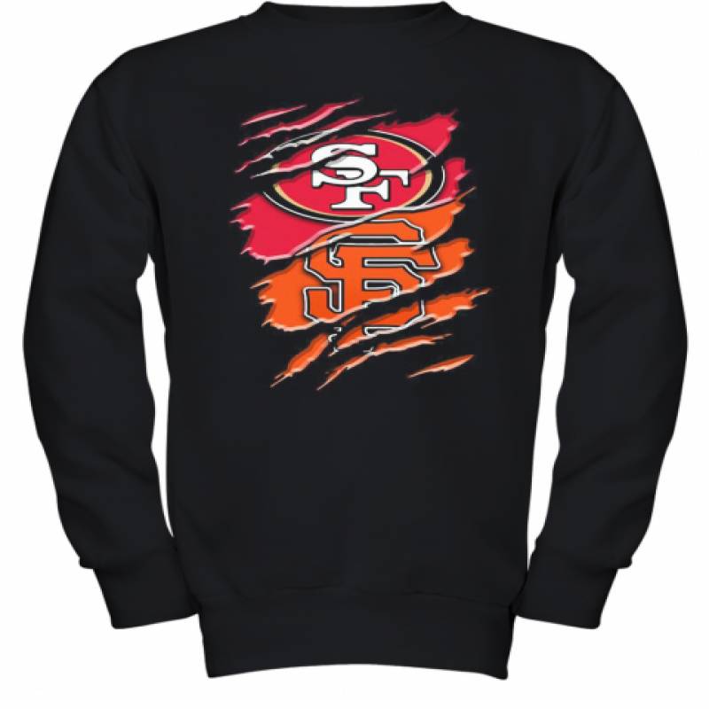 San Francisco 49Ers And San Francisco Giants Logo Youth Sweatshirt