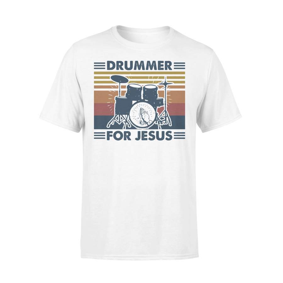 Pray Drummer For Jesus Vintage T-shirt