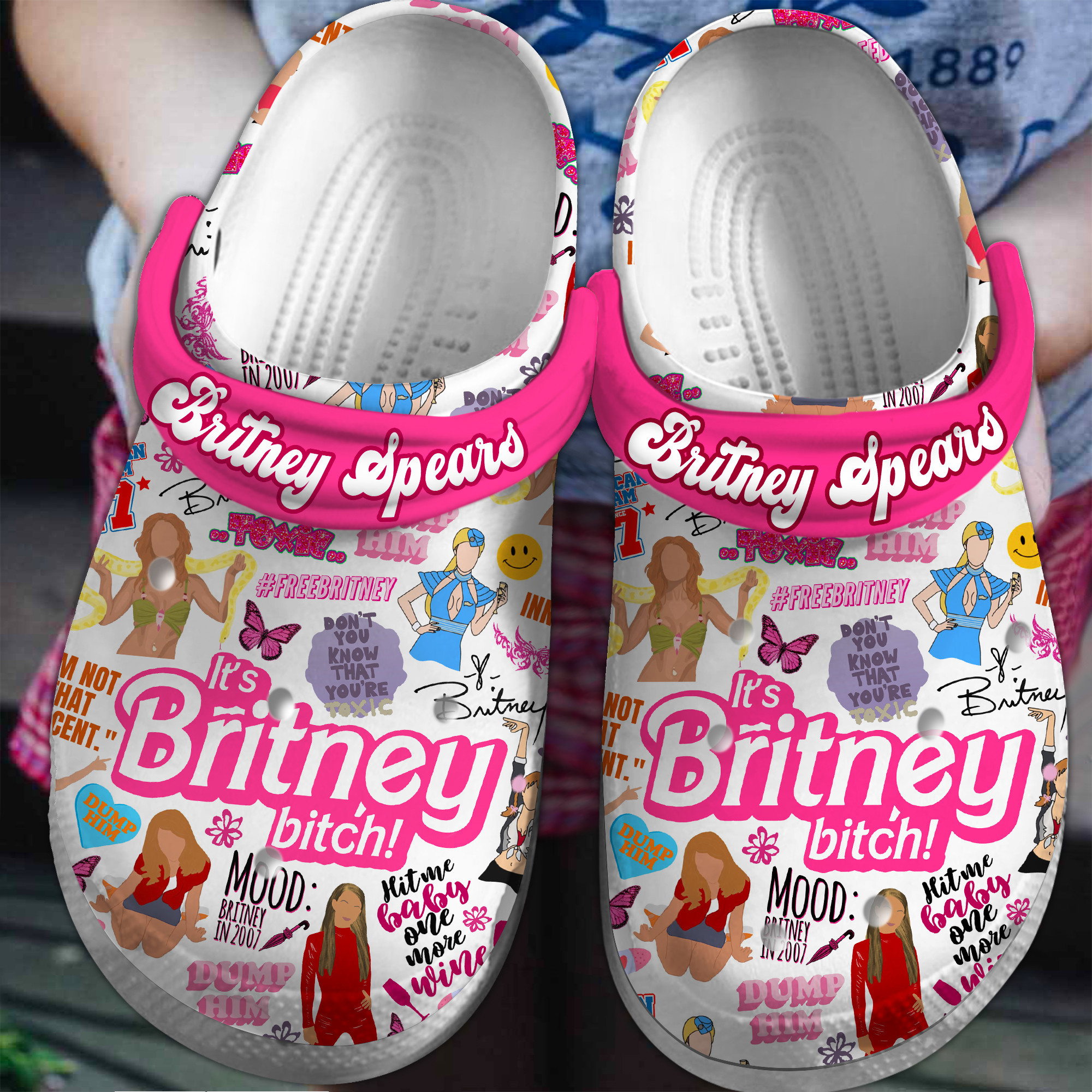 Britney Spears Music Crocs Crocband Clogs Shoes Comfortable For Men Women and Kids 4