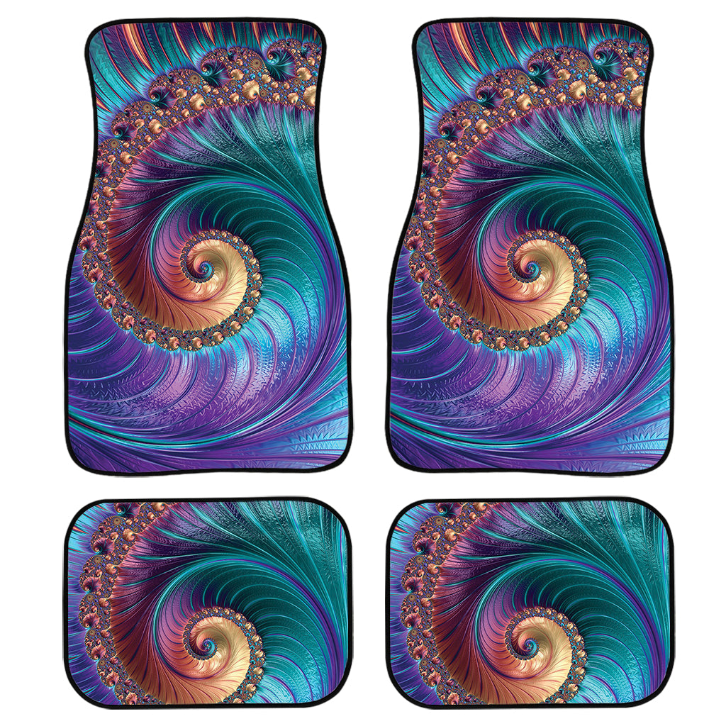 Abstract Fractal Print Front And Back Car Floor Mats, Front Car Mat