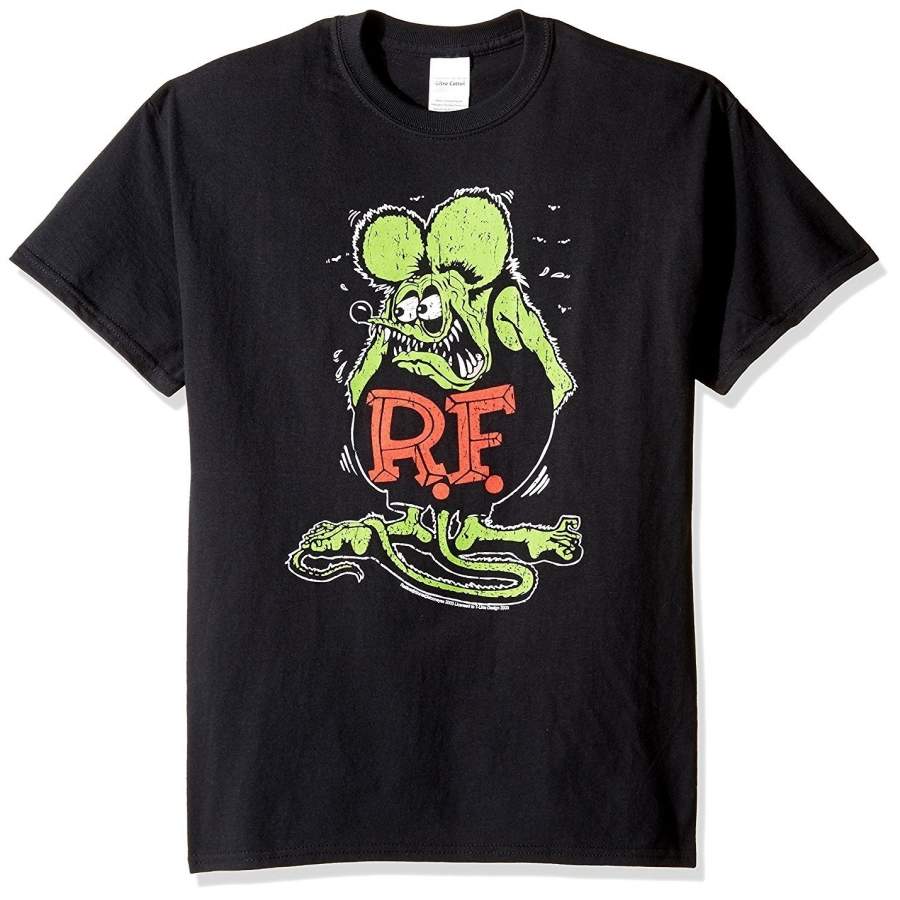 T-Line Men’s Rat Fink Distressed Vintaged Graphic T-Shirt