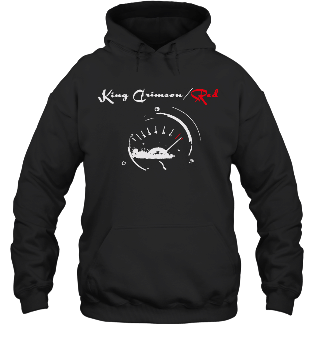 King Crimson Men’s RedSpeedometer Black Hoodie