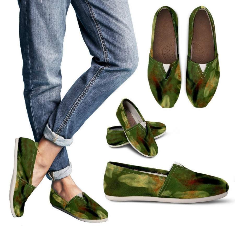 Abstract Camo Hidden Skulls Women’s Casual Shoes