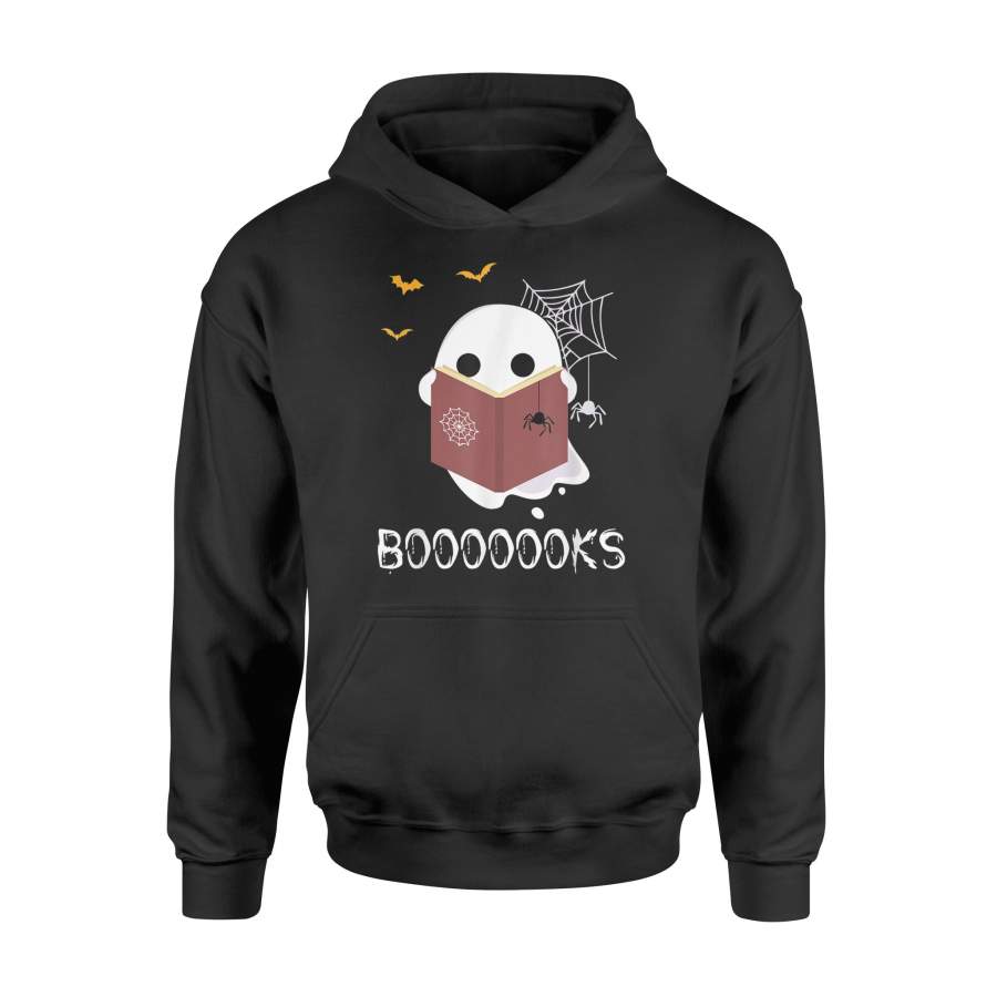 Booooooks  Funny Boo Read Books Reading Halloween Gift – Standard Hoodie