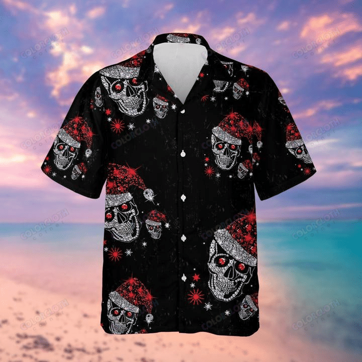 Christmas Skull Red Diamond Hawaii Shirt Ha19847