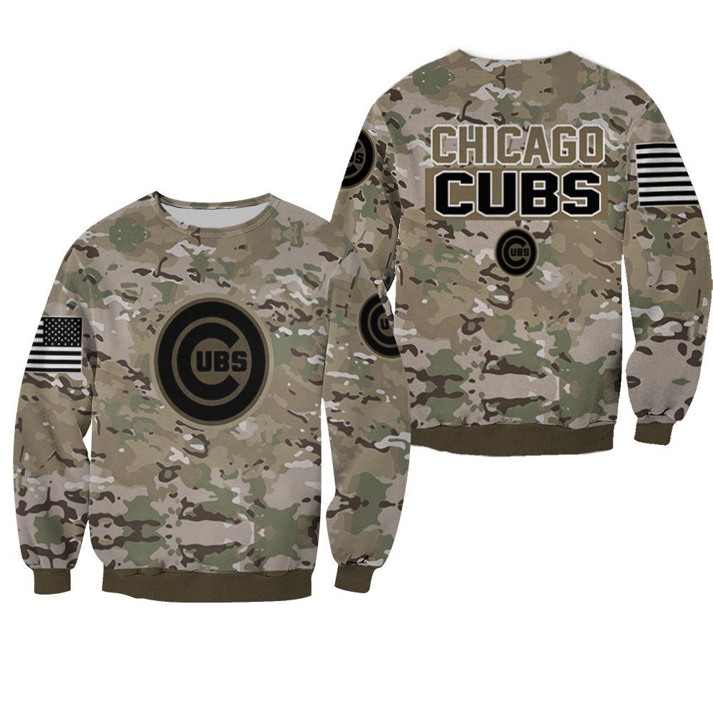 Chicago Cubs Camouflage Veteran 3D All Over print Hoodie, T-shirt, Sweater, Jacket Jersey Sweater