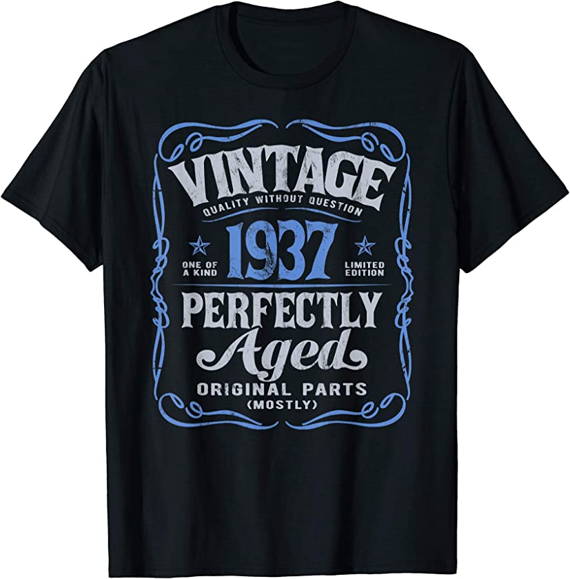 Vintage Made In 1937 Classic 84th Birthday T-Shirt