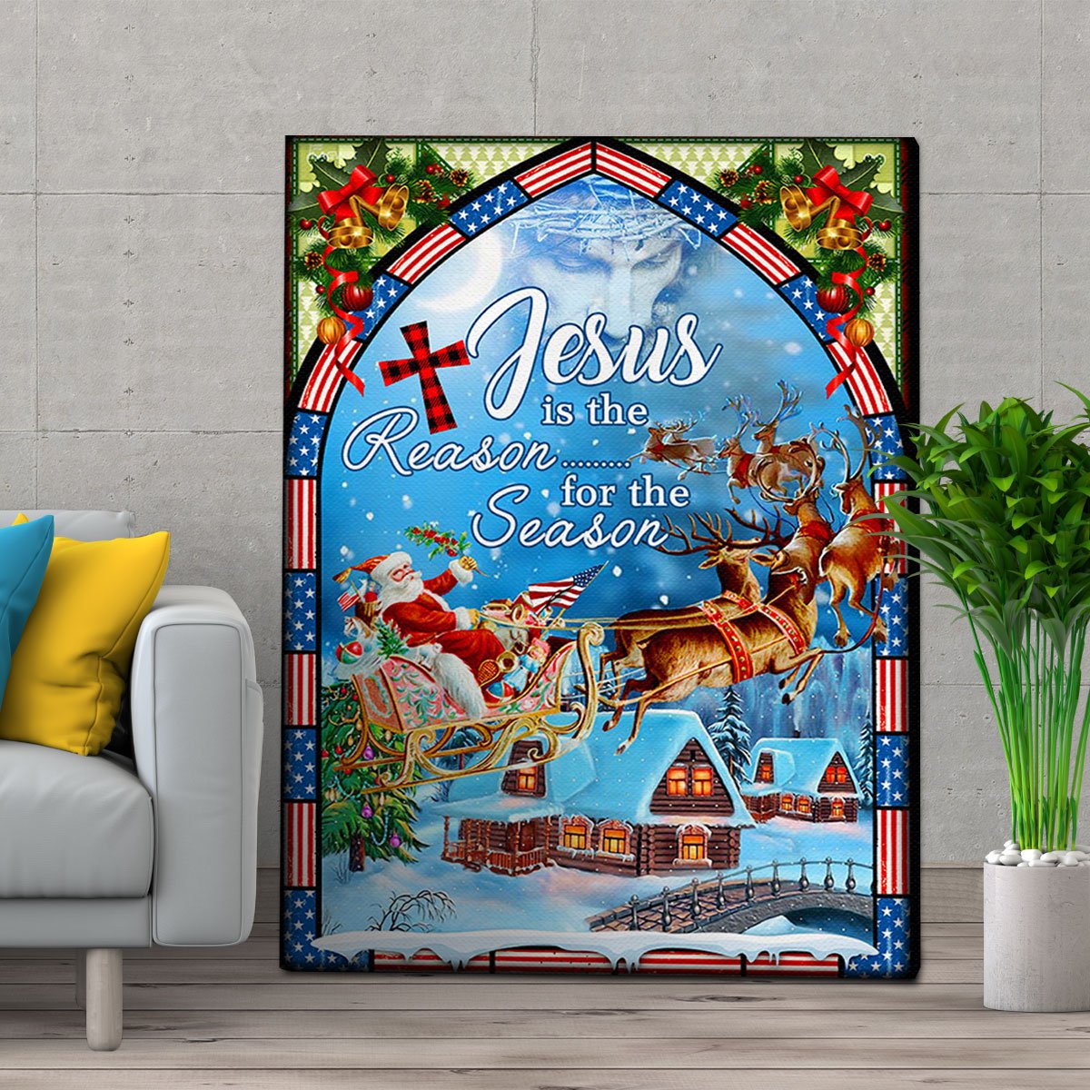 Personalized Jesus Is The Reason For The Christmas Season Wall Art For Christmas Gift – Canvas Prints Poster Wall Art