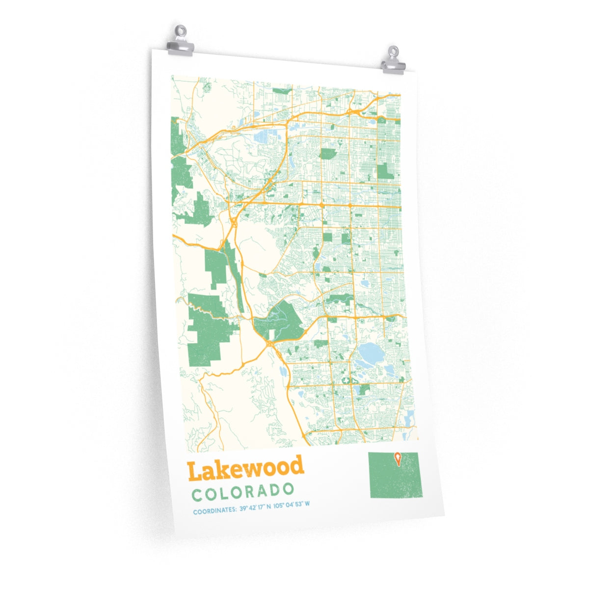 Lakewood Colorado City Street Map Poster Poster Art Design   E28f68a2935280c53bc20a6255047627 