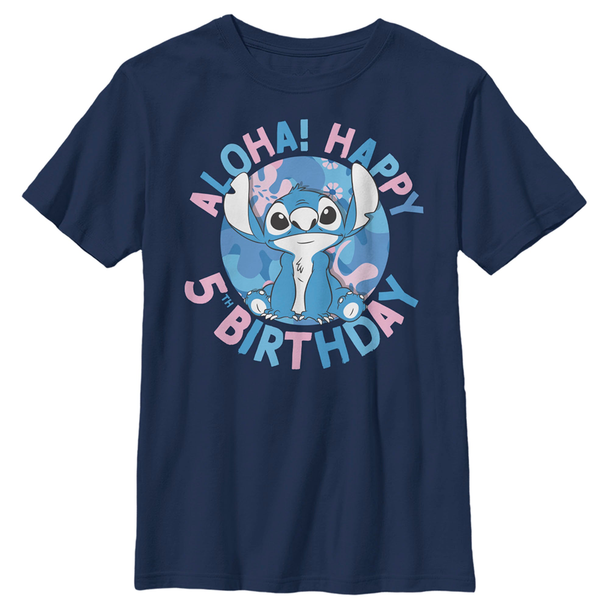 Boy’S Lilo & Stitch Aloha Happy 5Th Birthday T-Shirt