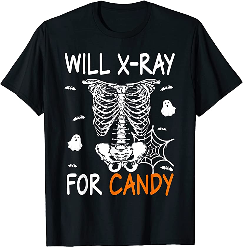 Will X-Ray For Candy Cute Halloween Skeleton Candy Radiology T-Shirt