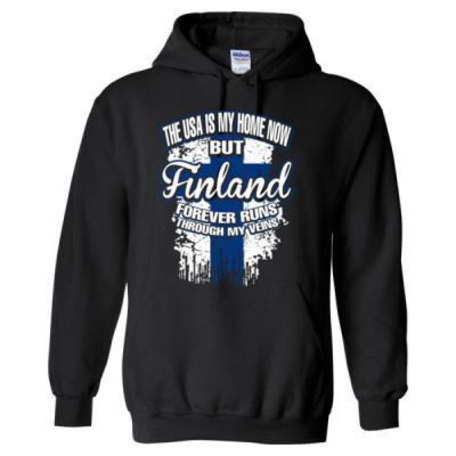 AGR The USA Is My Home Now But Finland Forever Runs Through My Veins – Heavy Blend™ Hooded Sweatshirt