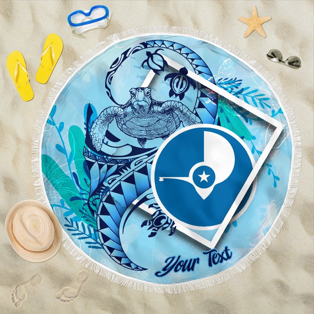 Yap State Beach Blanket – Custom Personalised Turtle Under The Sea Style