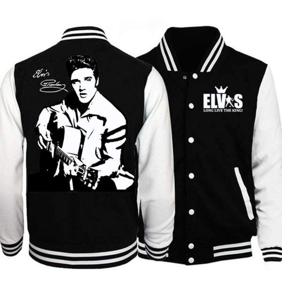 Elvis Presley Long Sleeve Sweatshirt Casual Baseball Jacket T-Shirt