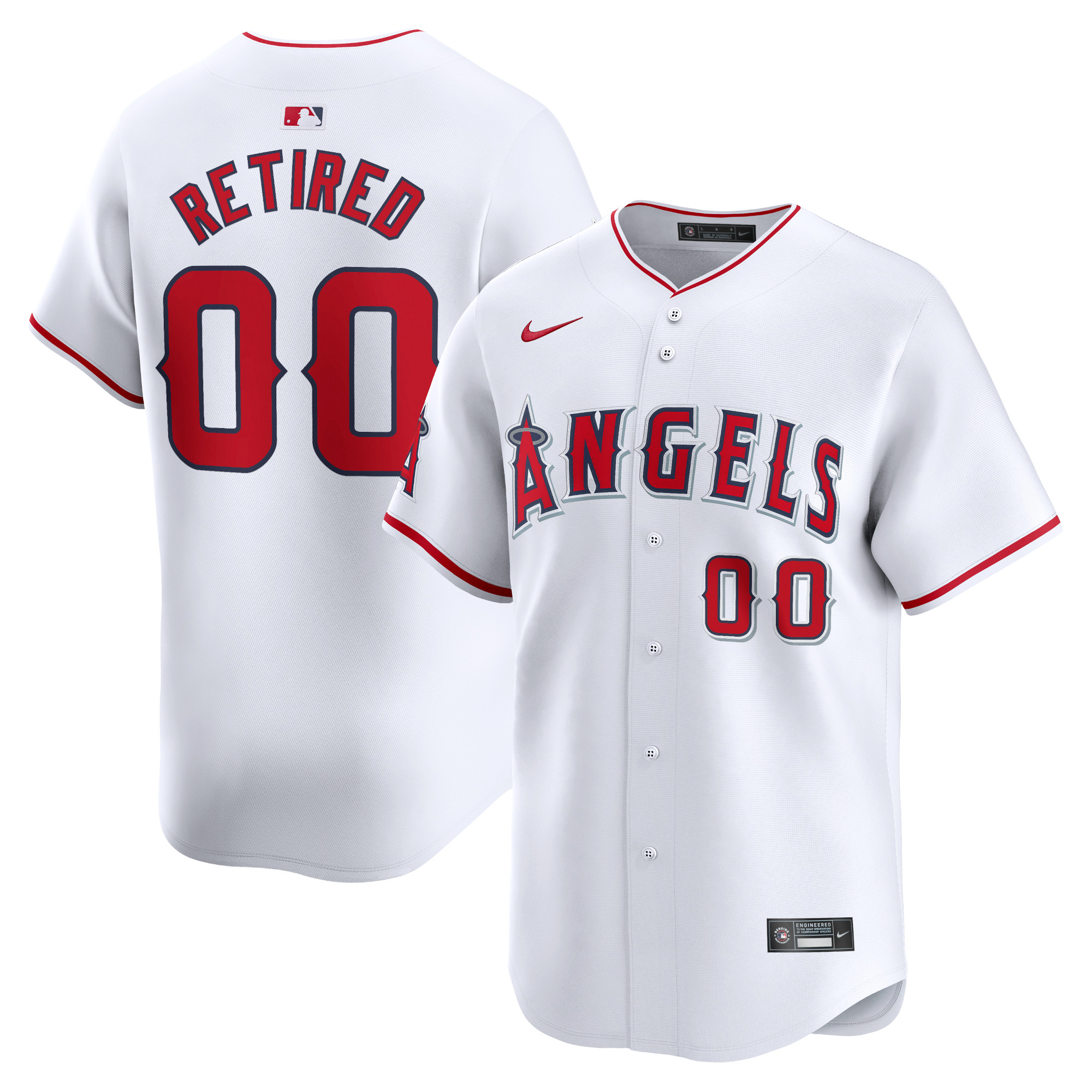 Los Angeles Angels Home Limited Pick-A-Player Retired Roster Jersey – White