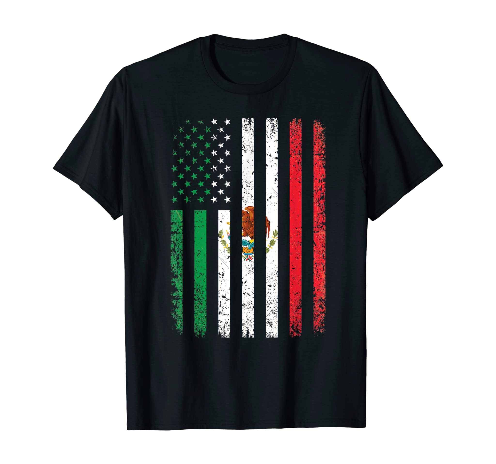 Mexico Flag Shirt Gift 4th Of July USA American Mexican Flag T-Shirt